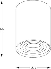 Zuma Line 94354-N - Faretto LED RGBW dimmerabile RONDOO 1xGU10/6W/230V dorato + telecomando