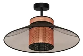 Duolla - Lampadario a plafone RIO SHINY 1xE27/15W/230V diametro 45 cm nero/rame