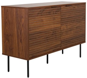 Cassettiera marrone con effetto noce 110x74x40 cm Stripes – White Label