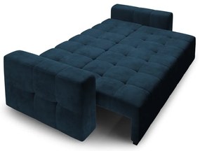 Divano letto in velluto blu scuro Luca - Milo Casa