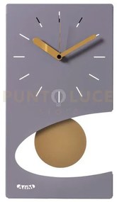 Orologio da parete di design moderno eclipse pendolo glicine in fer...
