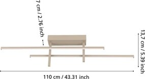 Eglo 901886 - Plafoniera LED TREPILIANO, 20 W, 230 V, beige