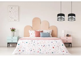 Lampadario su filo MILO 2xE27/60W/230V argento/nero