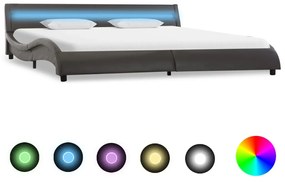 Giroletto Con Led Grigio İn Similpelle 180x200 Cm /
