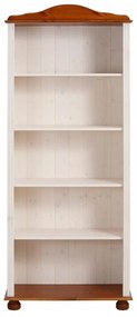 Libreria in legno di pino in colore bianco e naturale 70x181 cm Ella - Støraa