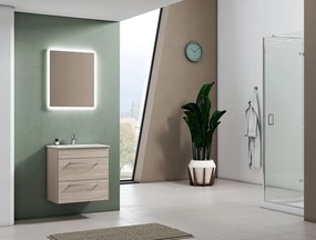 Mobile sottolavabo e lavabo Giò per vasca centrale olmo rousseau L 61 x H 61.5 x P 40 cm 2 cassetti