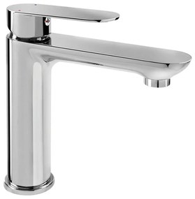 Rubinetto per lavabo a canna bassa getto laminare cristallino Genko cromo lucido