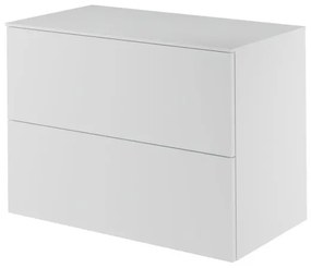 Mobile da bagno sotto lavabo Neo bianco laccato L 90 x H 65 x P 48.3 cm 2 cassetti, lavabo non incluso