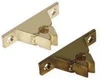 10pz pinza fermaporta senza incontro - mm.60x32x14h. ottone bronzato fer8808