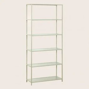 Scaffalatura verticale in metallo e vetro Celadon - Sklum