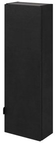 Pensile bagno Neo rovere nero in vetro SENSEA, 1 anta apertura da destra P 17 x L 30 x H 90 cm
