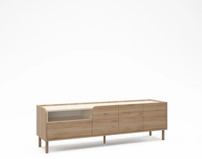 Mobile TV di colore naturale con effetto rovere 180x55,5x44 cm Monza – Marckeric