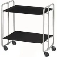 Carrello pieghevole da cucina BAUHAUS, 2 vassoi. Struttura grigio, Fantasia 25