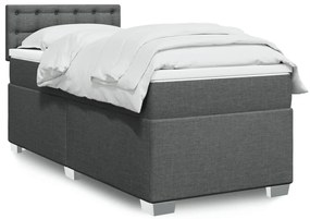Giroletto A Molle Con Materasso Grigio Scuro 100x200 Cm Tessuto /
