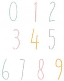 Poster decorativo (50x70 cm) Nomeri Kids Multicolore Soft - Sklum