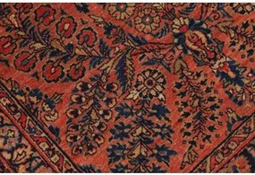 Antik Medaglione Floreale Rosso Ruggine Blu Scuro 92x200 Cm