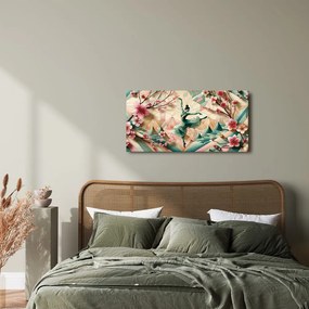 Quadro su tela – Ballerina astratta tra i fiori