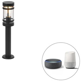 Lampada da esterno intelligente nera 50 cm IP44 con Wi-Fi ST64 - Gleam