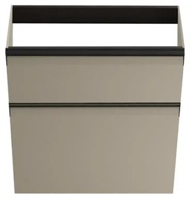 Mobile da bagno sospeso sotto lavabo Fusion L 59.5 x H 60 x P 45.5 cm marrone opaco, 2 cassetti