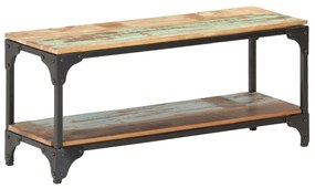 Tavolino Da Salotto 90x30x40 Cm İn Legno Massello Di Recupero /