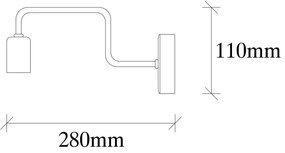 Lampada da parete in metallo nero Opviq luci Isidora - Opviq lights