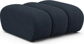 Poggiapiedi blu scuro con rivestimento in ciniglia Lupine – Micadoni