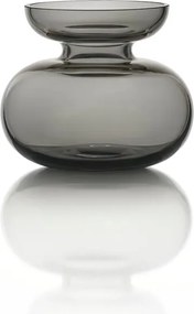 Vaso in vetro grigio chiaro fatto a mano (altezza 9 cm) Inu - Zone