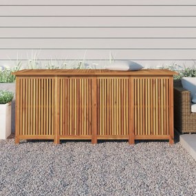 Contenitore Da Giardino 175x80x75cm İn Legno Massello Di Acacia /