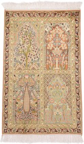Cashmere Silk Tappeto orientale 60 x 100 (Indian) Annodato A Mano