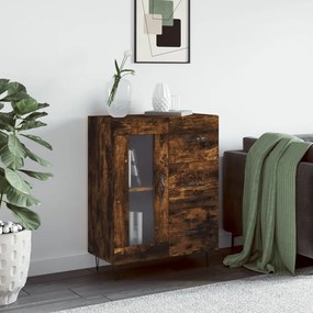 Credenza Rovere Fumo 69,5x34x90 Cm İn Legno Multistrato /