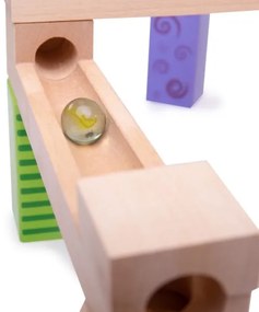Bigjigs Toys - Pista in legno di marmo colorato