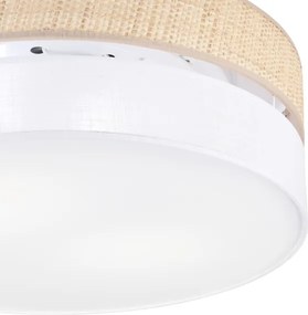 Plafoniera SIRJA BOHO 2xE27/15W/230V Ø 45 cm beige/bianco