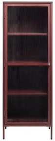 Vetrina rossa in metallo 58x160 cm Bronco - Unique Furniture