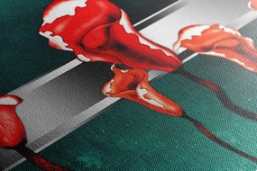 Quadro su tela – Calle rosse astratte