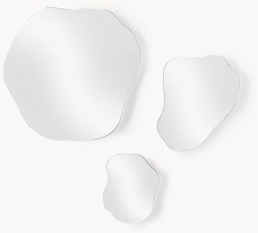 Set di 3 specchi da parete dalla forma organica senza cornice Lia