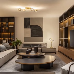 Brilagi - Lampadario a plafone LED MILLA 4xG9/3W/230V oro/fumé