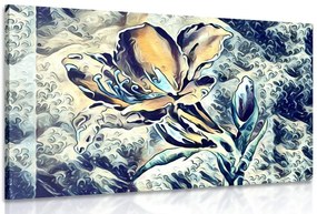 Quadro su tela – Fiore artistico astratto