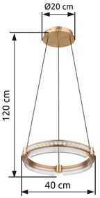 Globo 67196-36H - Lampadario a sospensione con filo LED dimmerabile BLONDIE LED/36W/230V + +TC