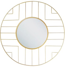 Specchio rotondo in metallo ø 60 cm oro HESDIN Beliani