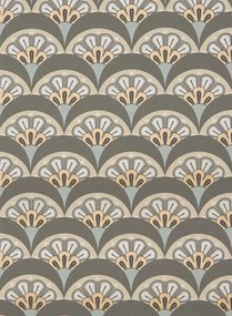 Liberty Carta da parati Deco Scallop - Pewter