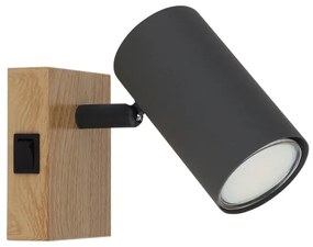 Globo 57911-1G - Faretto da parete ROBBY 1xGU10/25W/230V grigio/marrone