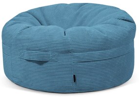 Puof a sacco blu con rivestimento in velluto a coste Roll 105 – SLOWDOWN