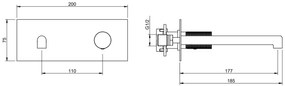 Treemme T30 RWIT5BA5CC01 miscelatore monocomando lavabo incasso 177mm senza parte incasso cromo