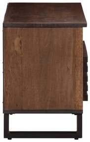 Mobile porta tv marrone 80x34x46 cm in legno massello di mango