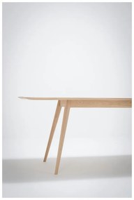 Tavolo da pranzo in legno massiccio di quercia , 220 x 90 cm Stafa - Gazzda