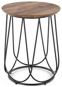 Tavolino NUBIRA 51x40 cm nero/noce