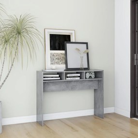 Tavolino Consolle Grigio Cemento 105x30x80cm Legno Multistrato /