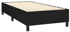 Letto a Molle con Materasso e LED Nero 80x200 cm in Tessuto