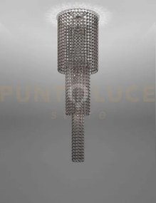 Giogali lampadadario a soffitto ca1 cristallo nickel nero e cromo l...