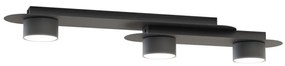 Lampada da soffitto in acciaio STILO 3 nera da interno 3xGX53